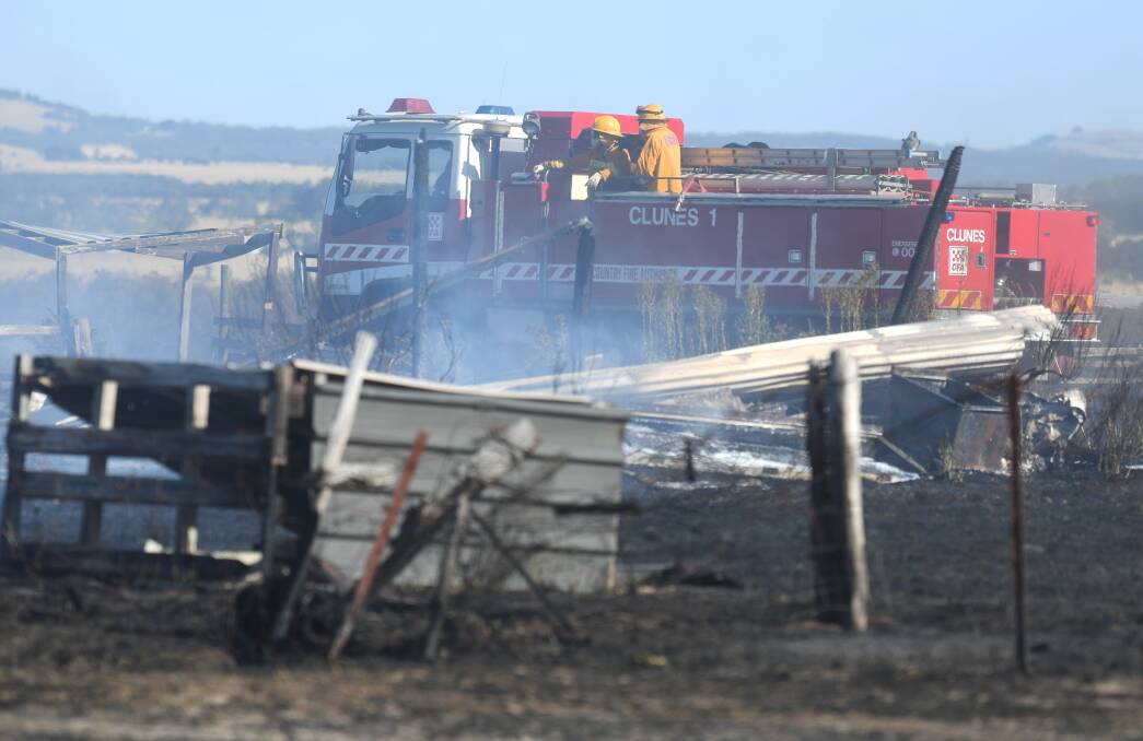 Clunes brigade at the most recent fire. Photo: Lachlan Bence