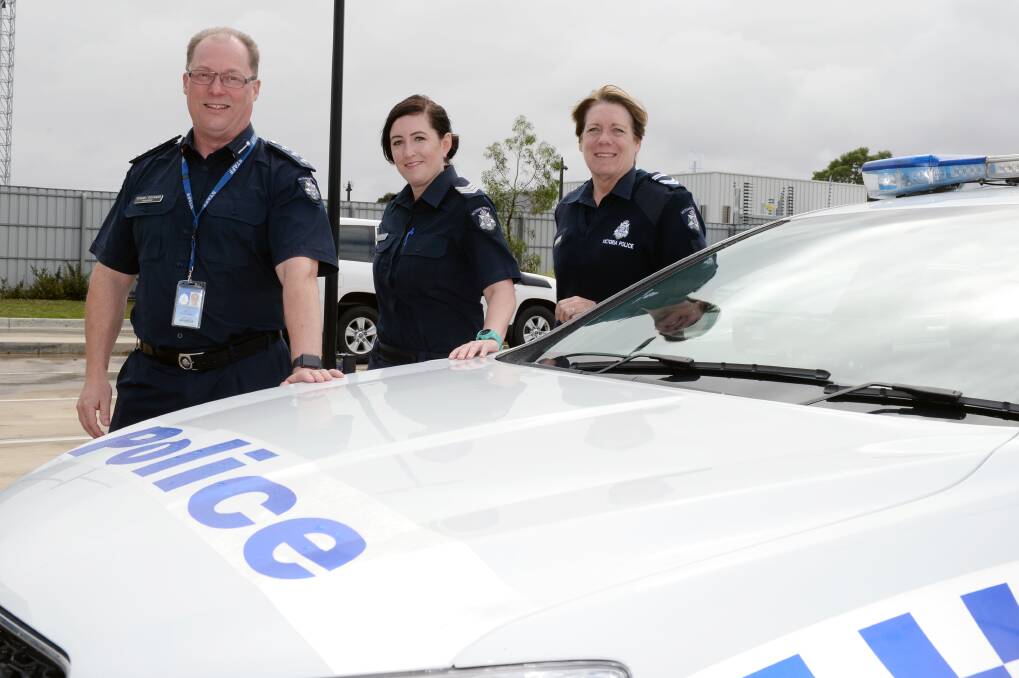TEAM: Inspector Trevor Cornwill, Sergeant Lisa Macdougall and Leading Senior Constable Donna Parsons of the Proactive Police Unit. Photo: Kate Healy
