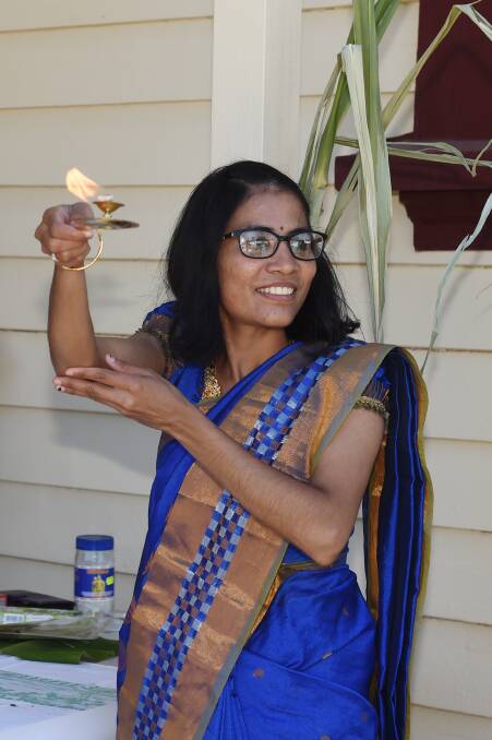 SHARING CULTURE: Suganthini Neelavannan at the event hosted at Garibaldi Hall. Photo: Kate Healy