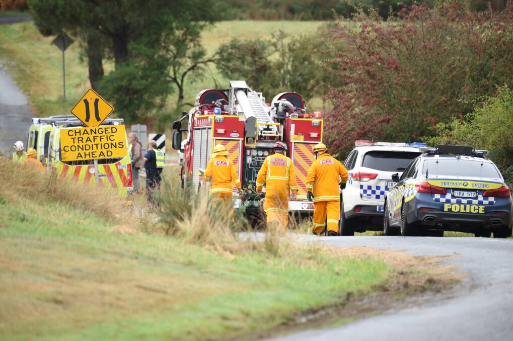 Emergency services at the scene. Photos: Kate Healy