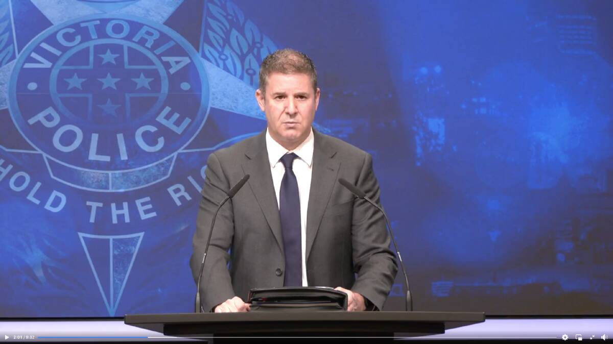 Officer in charge of the Sexual Crimes Squad, Detective Acting Inspector Mark Burnett, at a press conference on Monday.