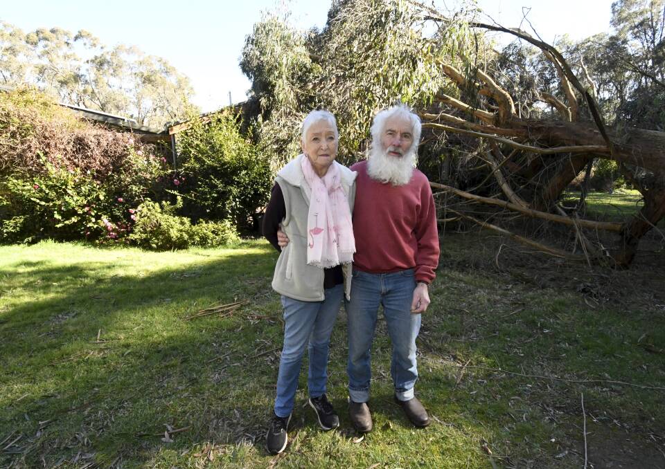 Gillian and Ken Turner feel lucky to have escaped uninjured. Photos: Lachlan Bence