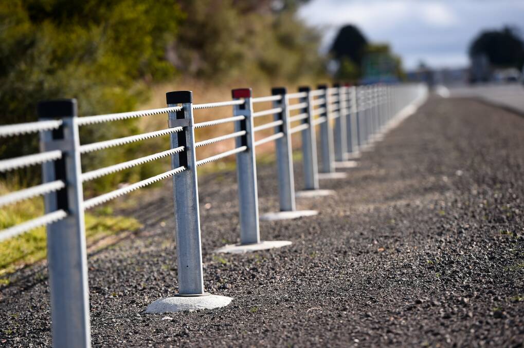 Road safety barriers along the Western Highway. Photo: Adam Trafford