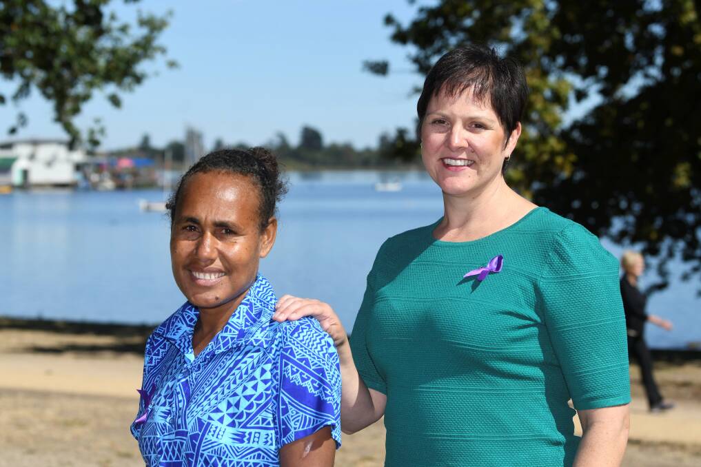 EMPOWERED: The Solomon Islands' Esther Rongokulia and Ballarat's Dr Mellita Jones. Photo: Lachlan Bence