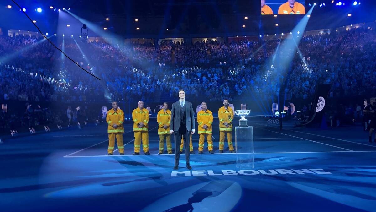 Tennis fans applaud district's firefighters at Australian Open