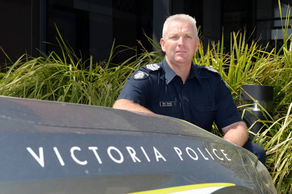 Acting Inspector Ben Young is urging people to take extra care on the roads with the wet weather. Photo: Kate Healy