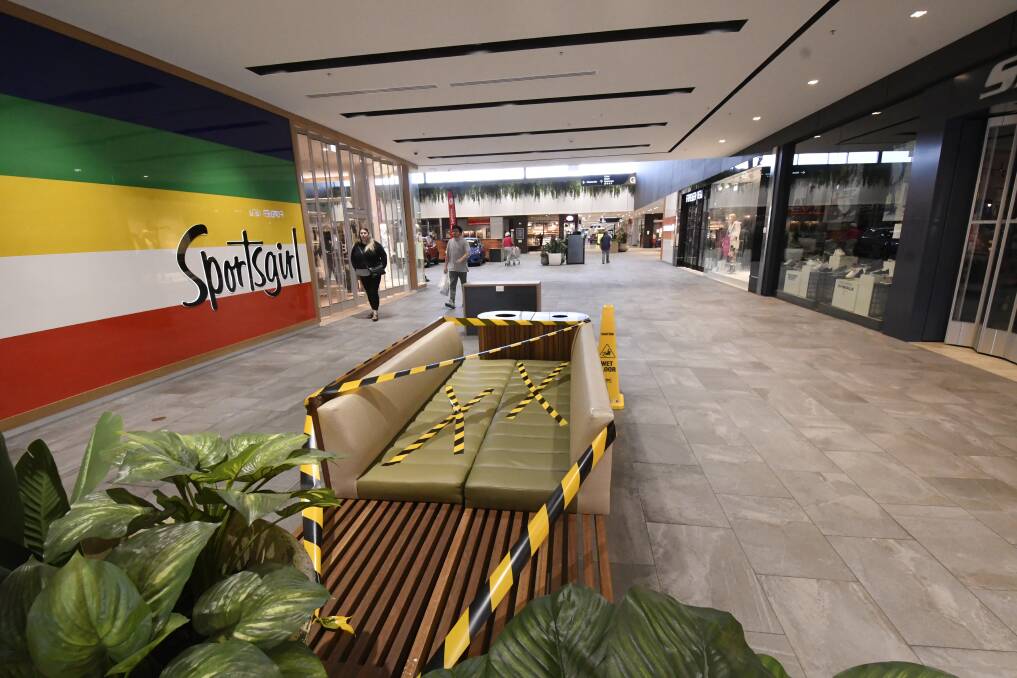 Stockland Wendouree was quiet at the weekend. Photo: Lachlan Bence