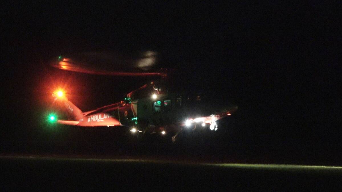 Man airlifted to hospital after falling into bonfire
