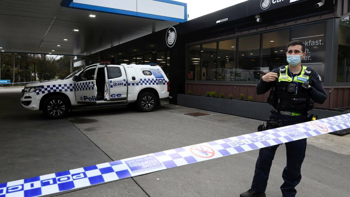 CRIME SCENE: Police investigating the non-fatal shooting of a 17-year-old, who attended this service station in Main Road with a suspected gun shot wound last week, ended up making a major drug bust. Photo: Lachlan Bence