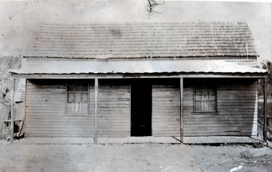 HISTORY: A family photo of the hut, which was built by the three Herrod brothers circa 1900.