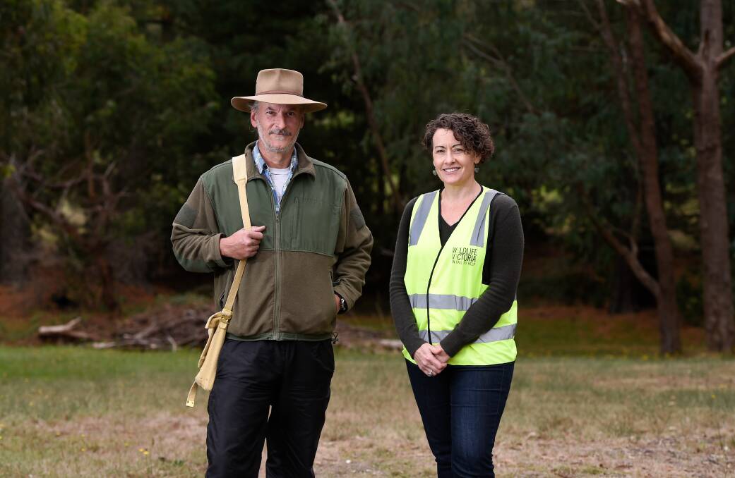 Wildlife rescuers Michael Sari and Jess Robertson. Photos: Adam Trafford
