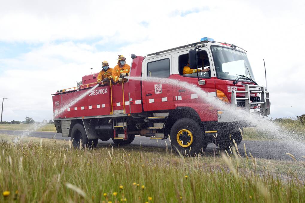 FIRE RESPONSE: Data collection devices have been added to Creswick Fire Brigade's tanker as part of a pilot project. Photo: Kate Healy