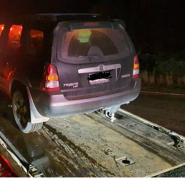 A Buninyong man was caught travelling at an excessive speed on the Western Freeway and his car (pcitured) was impounded. 