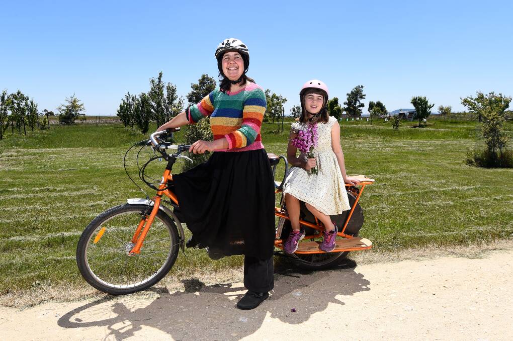 Mara Ripani, pictured with daughter Artemisia Pfleiderer, is leading a push to make Hepburn a more cycling friendly place. Photos: Adam Trafford