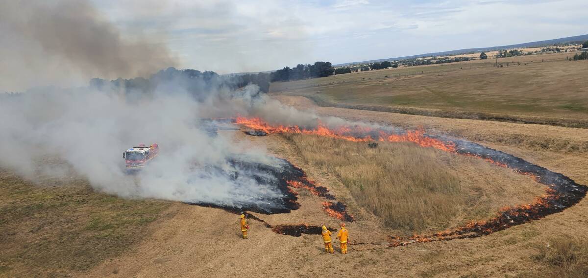FIRE: The burn out at Sebastopol on Sunday afternoon. Photo: Bill Cook