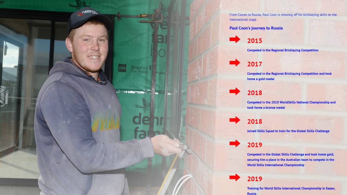 Clunes bricklayer refining skills in Russia ahead of international competition