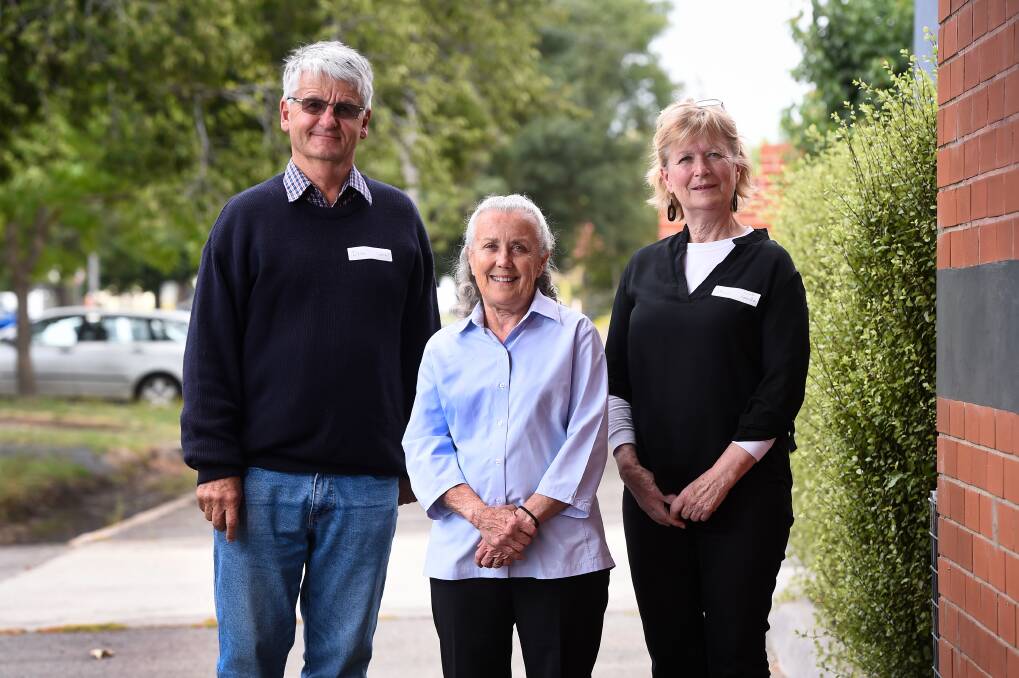 ADVOCACY: Dick Patterson, Maureen MacPhail and Sally Moseby. Photos: Adam Trafford 