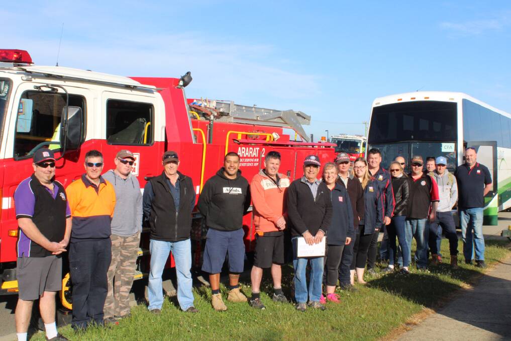 PREPARED: The strike team of 28 experienced firefighters departed from Wendouree CFA on Monday morning. 