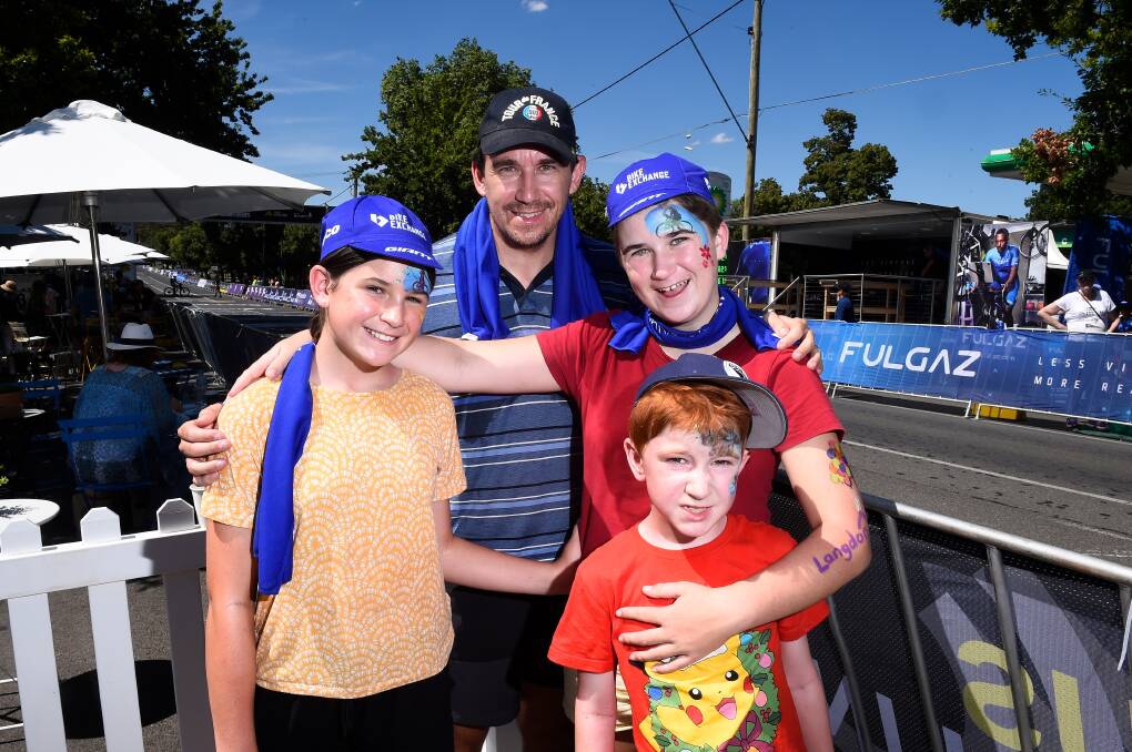 FANS: Ruby, Jarrah, Lucy and Liam enjoyed watching the event. Photo: Adam Trafford