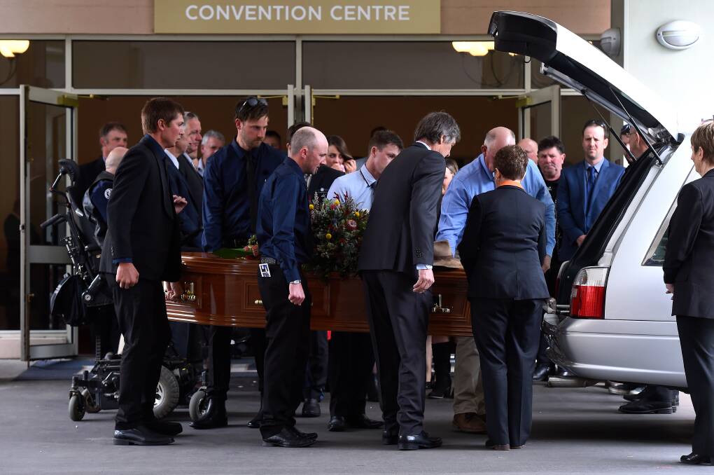 GOOBYE: The funeral. Photo: Adam Trafford