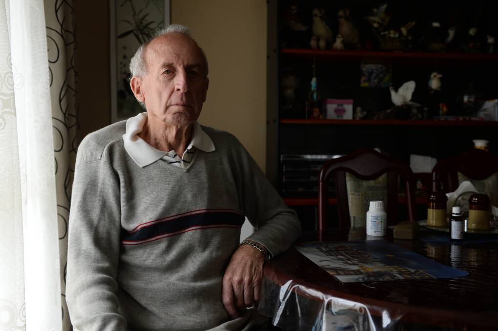 'I'll be next': Ewen "Cameron" Ching at his Wendouree home in 2014. Mr Ching's health has continued to deteriorate since The Courier broke the story.