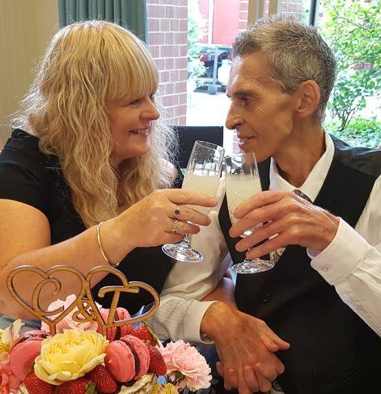 Tony and Carolyn Gower renewed their vows less than 48 hours before Mr Gower died. 