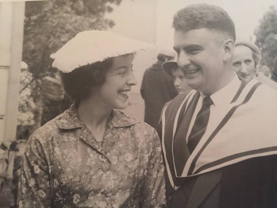 Geoff Torney with wife Janet on his graduation day.