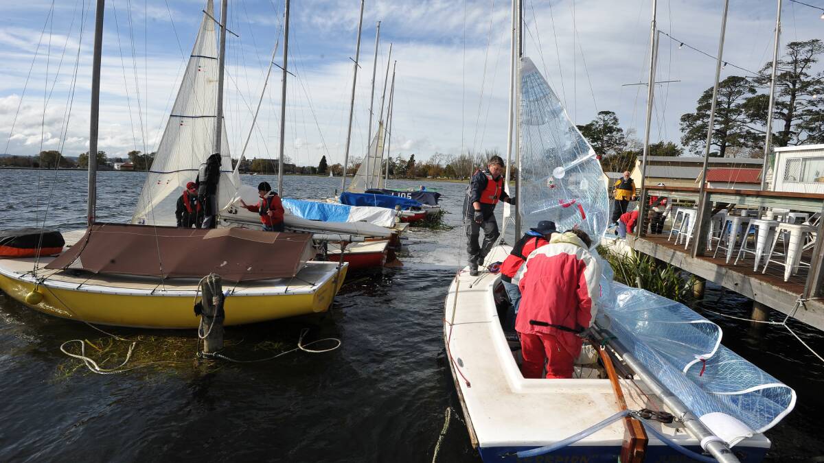 Anniversary: Ballarat Yacht Club celebrated its 140th anniversary with a sail around the lake on Saturday. The race was the club's last for the year. Pictures: Lachlan Bence. 