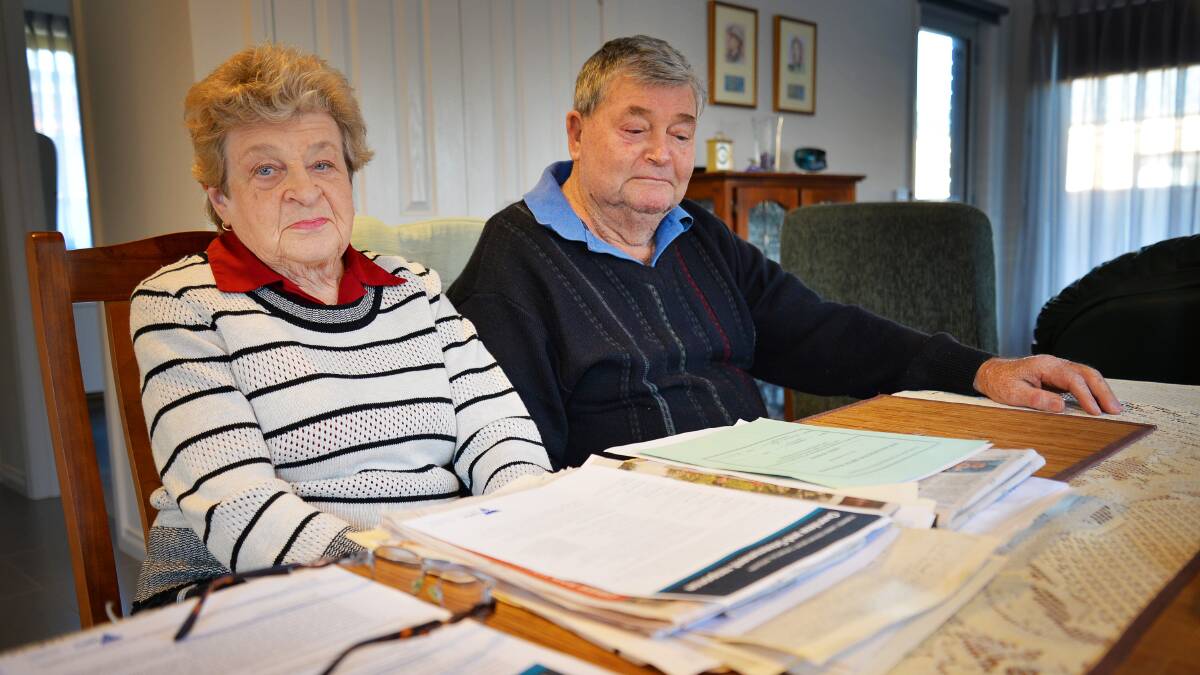 Waiting: Jude and Adrian McKinnis of Maryborough have heard nothing since they made a submission to the chemicals inquiry late last year. Mr McKinnis almost died from poisoning in 1976. Picture: Jessica Black.