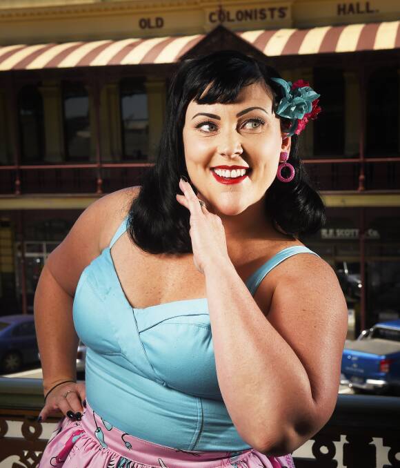 Pinup: Ballarat Beat Pinup Competition stage manager Amanda "Lippy Lush" Rush has been a part of the pinup world for three years and says the scene has made her comfortable in her own skin. Picture: Luka Kauzlaric.