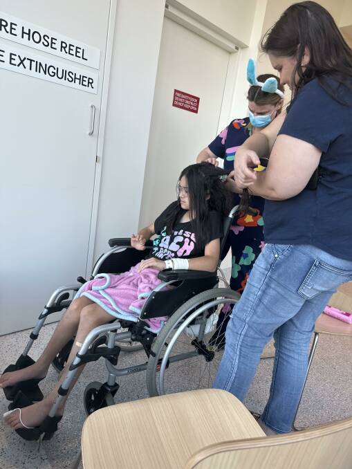 Indi is now in a wheelchair as she struggles to walk unassisted. Picture supplied