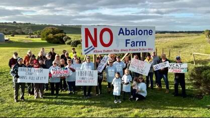 Dutton Way residents are against a proposed abalone farm near Portland.