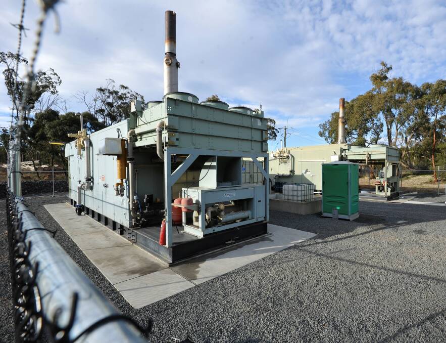 WATT NOW: The new generator (left) at Smythesdale landfill. Photo: Lachlan Bence. 