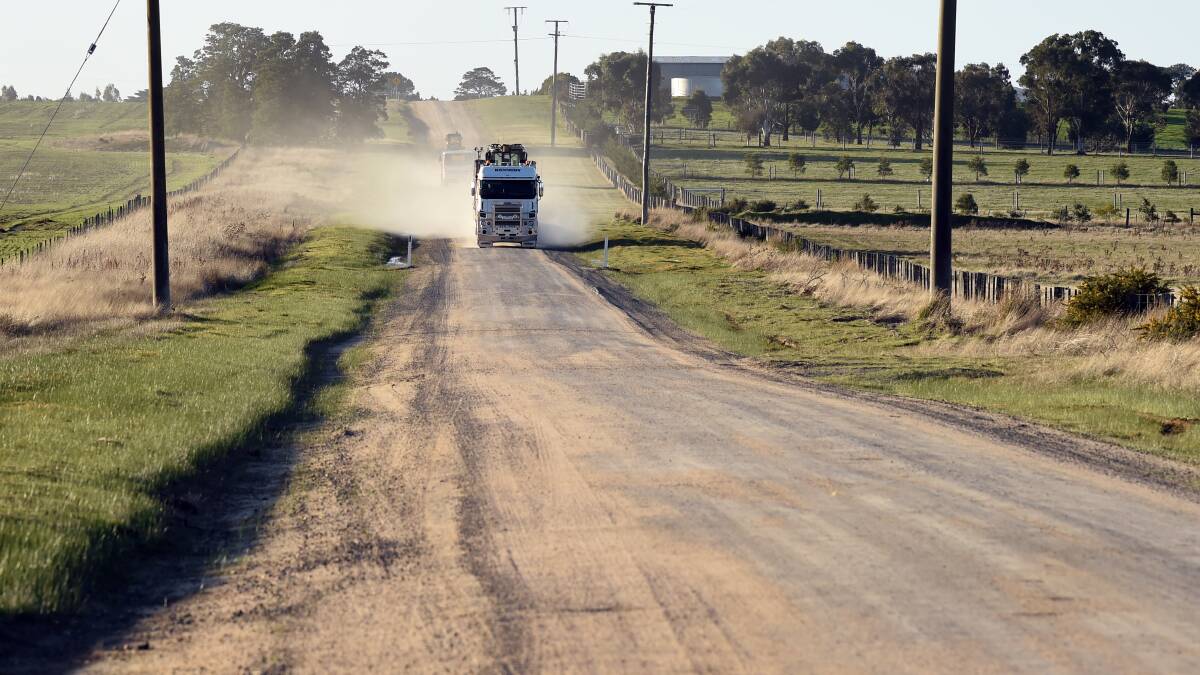 SEAL OF APPROVAL: Dowling Road is now one of the busiest unpaved roads west of Ballarat, says former mayor John Philips. Photo: Kate Healy