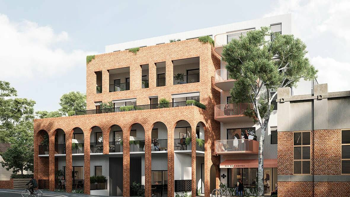The proposed design for the Davey St facade. Image by Fiona Turnbull Studio. 