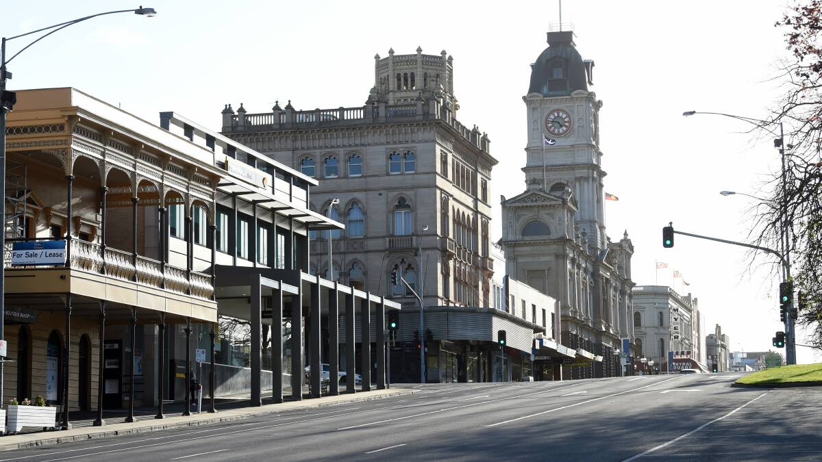 EMPTY FEELING: Sturt Street back in September, when visitor numbers had declined furthest. 
