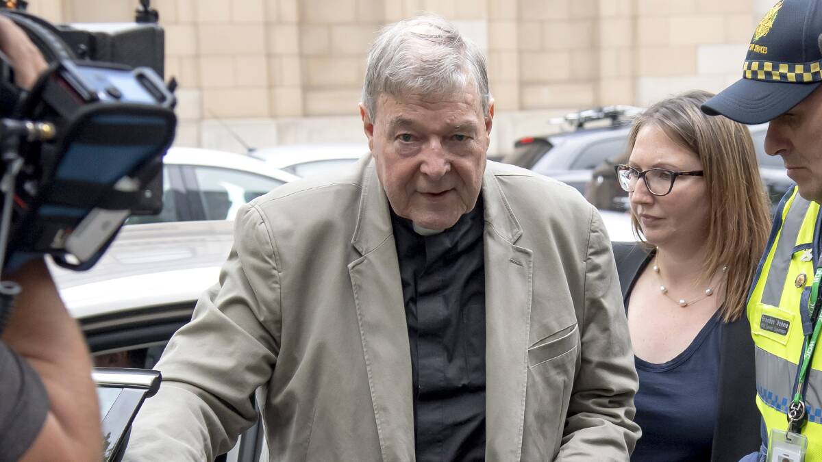 SENTENCING: Cardinal George Pell's jail term will be announced today. Picture AP Photo/Andy Brownbill