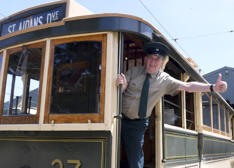 ALL ABOARD: Volunteer Chris Phillips is looking forward to normal service resuming. Picture: Lachlan Bence