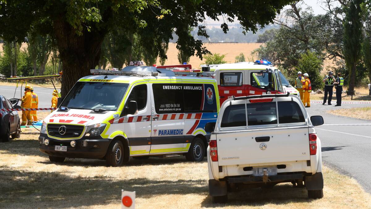 The crash took place on a quiet country road in Kingston near Creswick. Picture: Adam Trafford. 