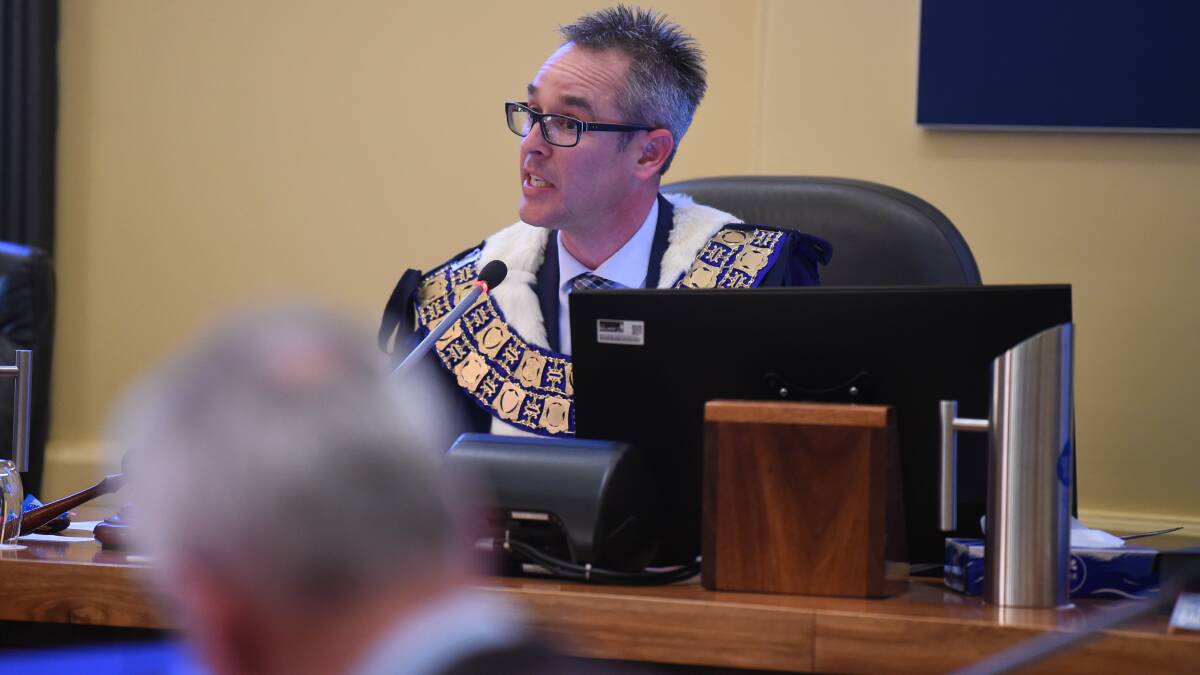 OUTGOING: Cr Ben Taylor has handed over mayoral responsibilities to Cr Moloney. Picture: Kate Healy