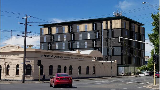 HIGH HOPES: A concept image of the hotel proposed for Doveton Street South, a project that council officers are now recommending be refused. Picture: Beveridge Williams planning report 