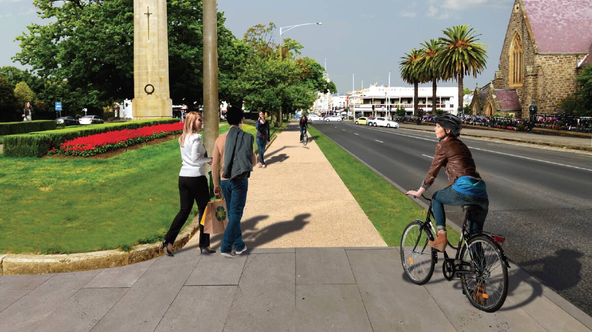 SADDLE UP: This latest design of the bike path may happen now after years of discussion. 