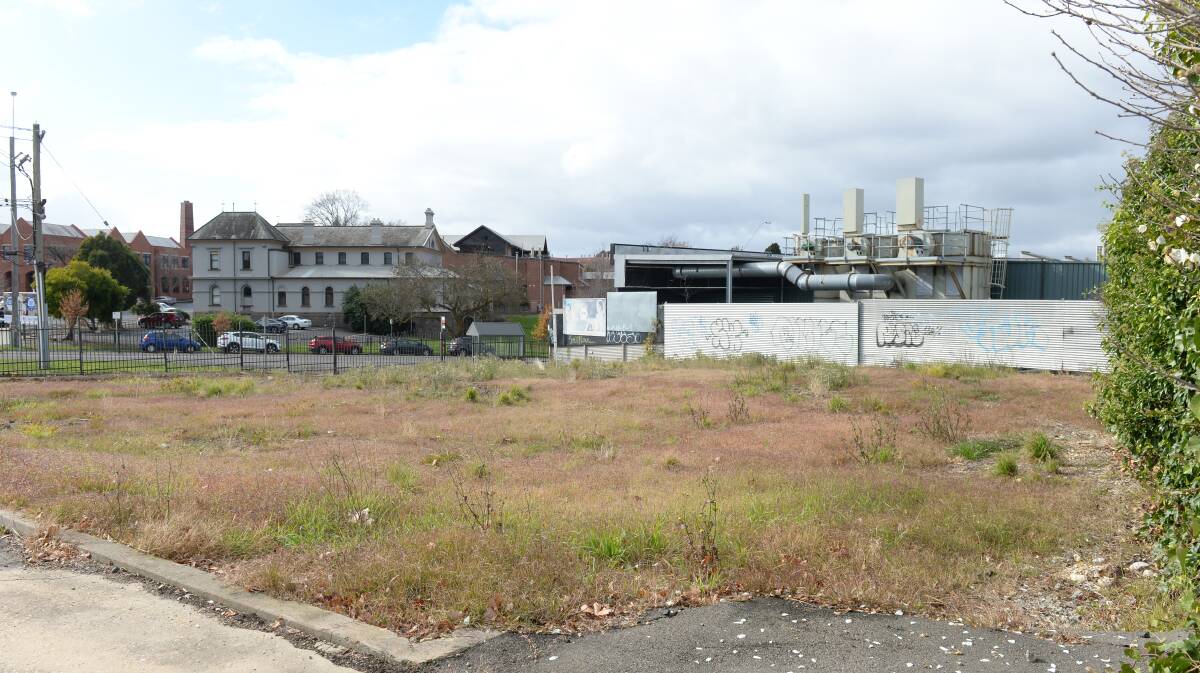 VACANT: The plot of land on Armstrong Street South was most recently used as a car yard. Picture: Kate Healy.