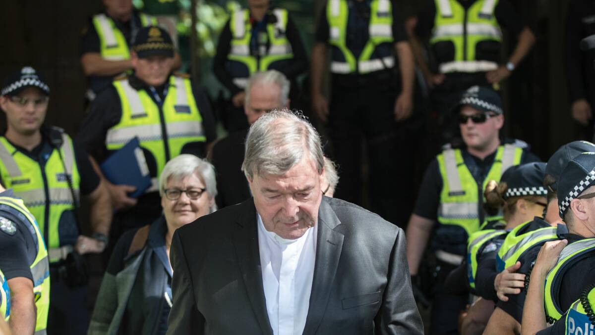 George Pell ahead of his trial for multiple historical sexual assault charges. Photo by Jason South