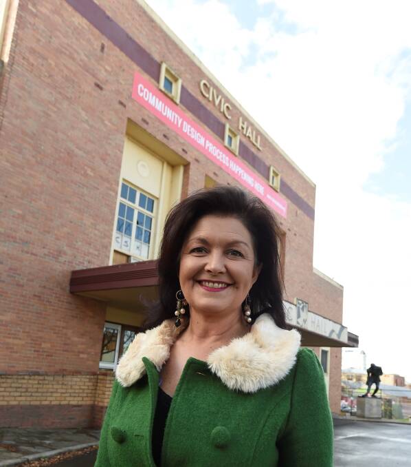 Former mayor Samantha McIntosh in front of Civic Hall. Picture: Lachlan Bence.