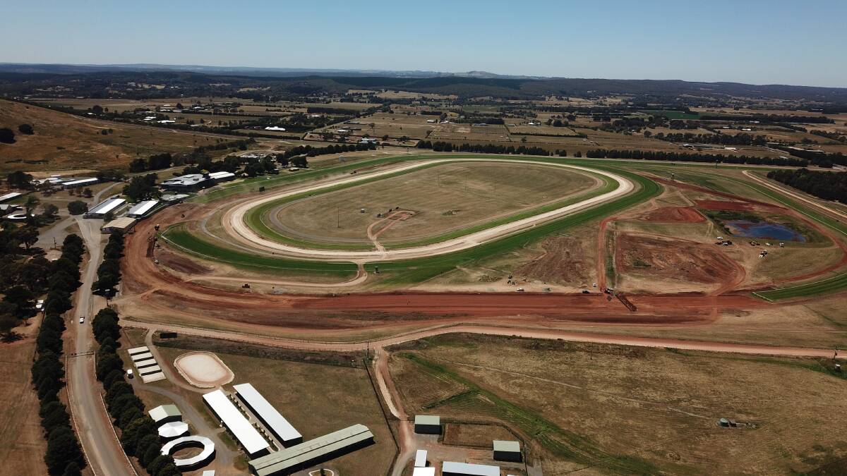 MAJOR VENUE: A drone picture over the Ballarat Turf Club as it underwent works in 2018. 