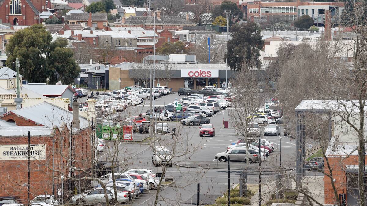 View from above towards the supermarket. Picture: Kate Healy.