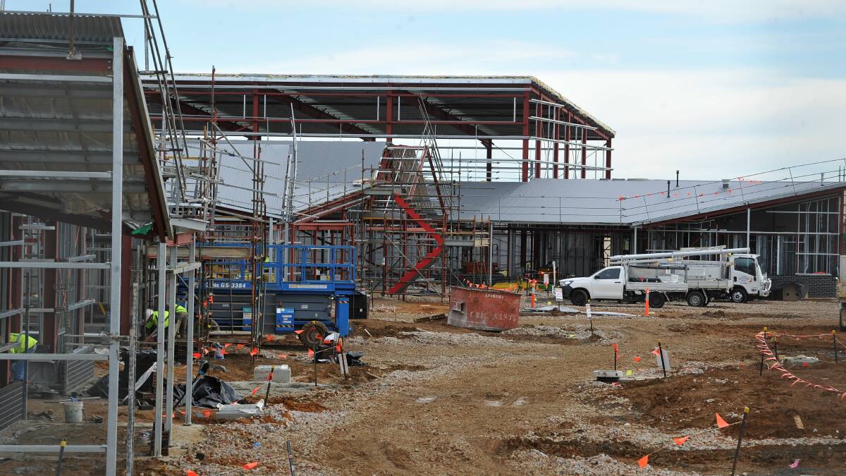 UNDER CONSTRUCTION: The new school in Lucas. Photo: Lachlan Bence.