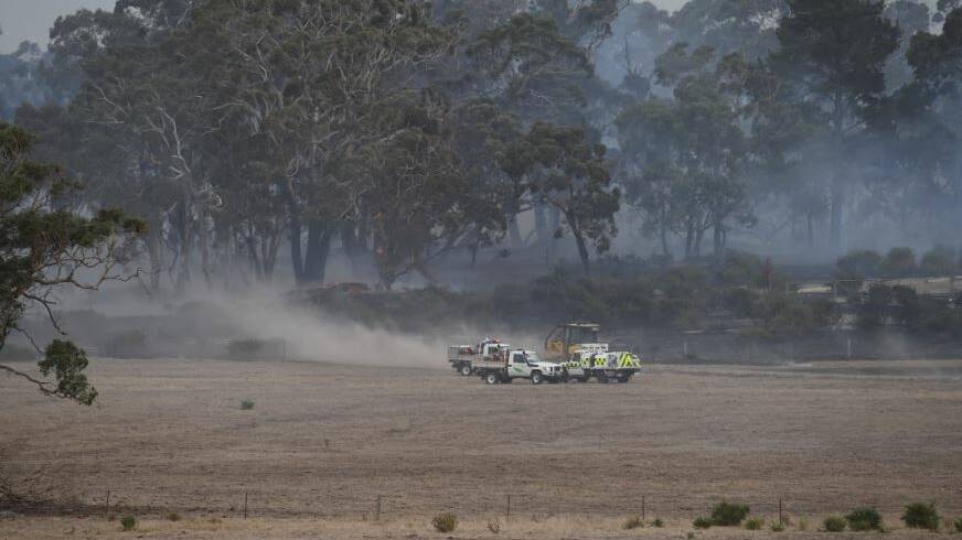 The blaze has affected the area immediately south-west of Ballarat. Picture: Kate Healy.