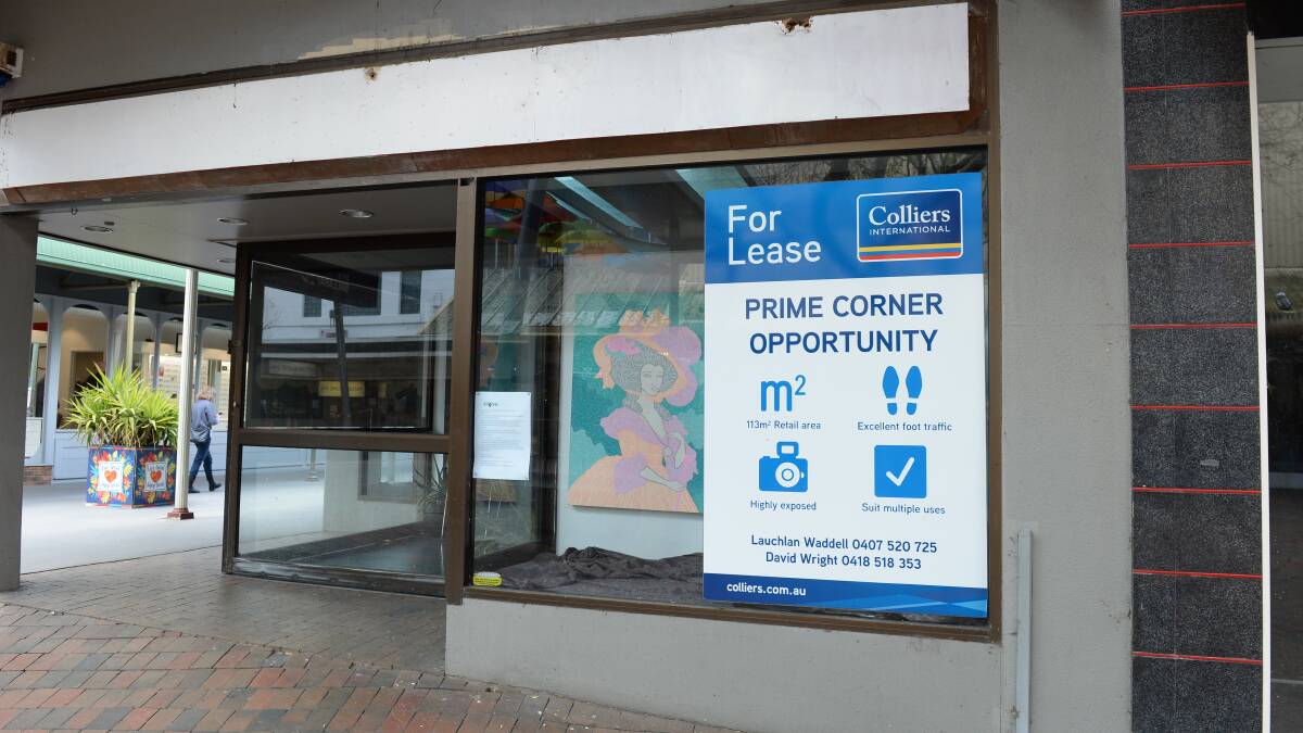 The number of closed shopfronts have increased in recent years. Picture: Kate Healy. 